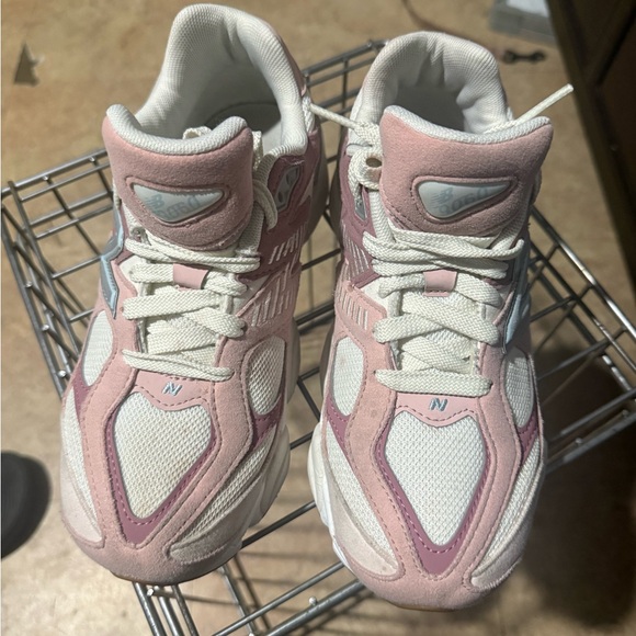 New Balance Blush and White Athletic Shoes - Picture 6 of 7